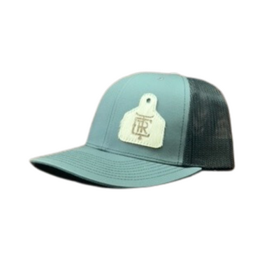 CTR Gray And Black Ball Cap With Cowhide Ear Tag Patch