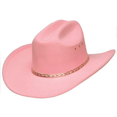  Pink Faux Felt Cowboy Hat by Western Express BFF-26PINK-K