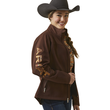 Women's Team Logo Softshell Chimayo Jacket in Shaved Chocolate by Ariat 10046017