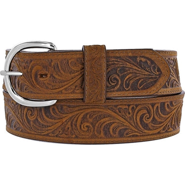 Cowtown Cowboy Outfitters Men's Western Scroll Tooled Belt by Leegin 53909  39 New