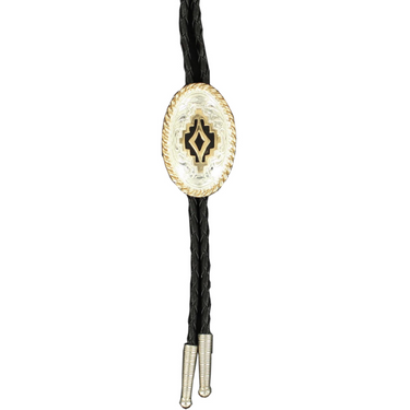 Aztec Oval Rope Edge Bolo Tie by M&F Western C10851