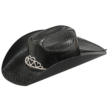 Girl's Black Tiara Western Hat By Twister T7130101
