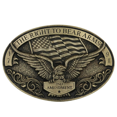 Soaring Eagle Arms Belt Buckle By Montana Silversmiths A877
