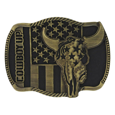 Cowboy Up Belt Buckle by Montana Silversmith A713C