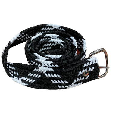 Machine Woven Braided Belt - Black and White by Nocona 2000605