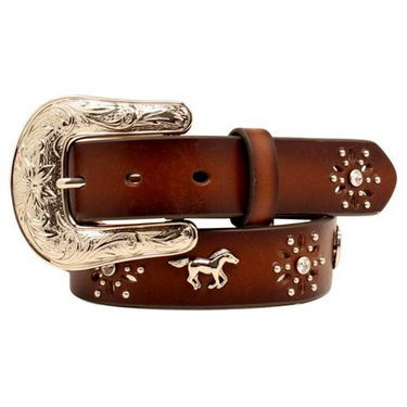 Children's Ariat Brown Belt With Horse Embellishments A1305202