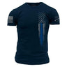 Blue Line Flag T-Shirt by Grunt Style GS2755