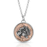 Women's Classic Beauty Double Horse Head Medallion Necklace by Montana Silversmith NC4276RG-961M