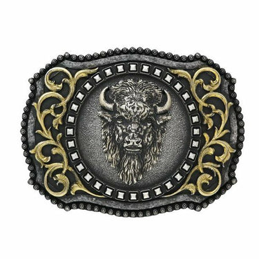 Buffalo Head With Gold Scrolling 37010