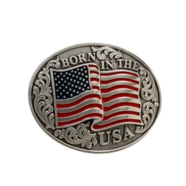 Nocona "Born in the USA" Oval Belt Buckle by M&F 37594