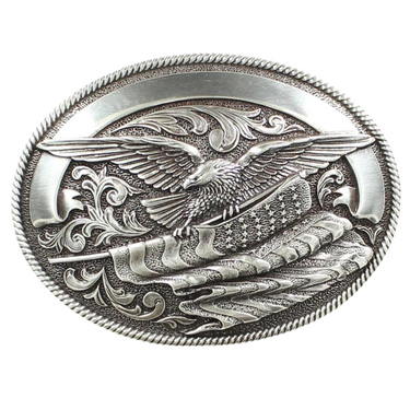 Eagle and Flag Belt Buckle by Nocona  37034