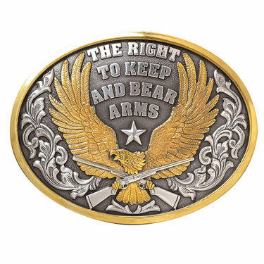 The Right To Bear Arms Belt Buckle by Nocona 37117