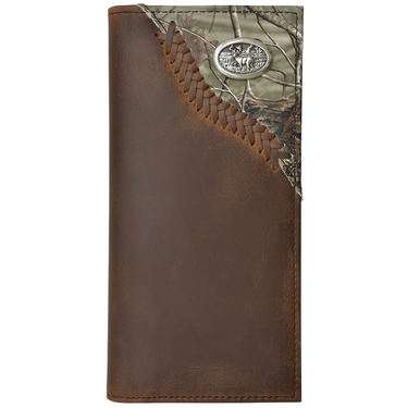 Badger Leather Rodeo Wallet With Realtree and Concho DBW576