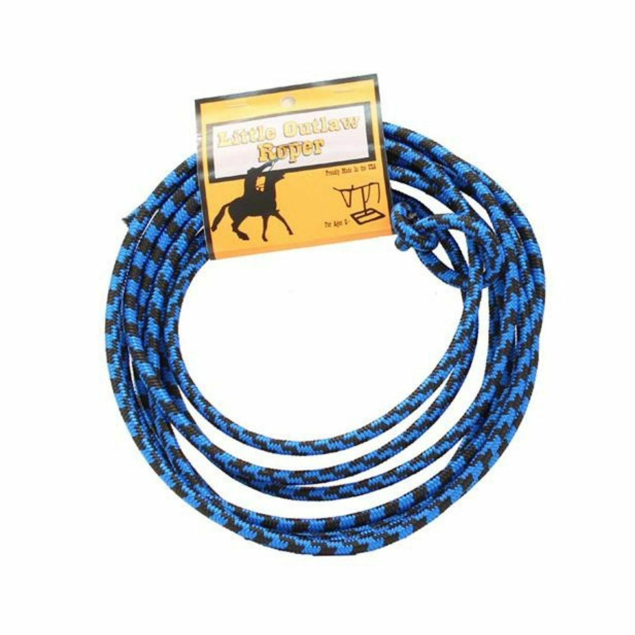 Little Outlaw Youth Rope Lasso in Blue and Black 5010388
