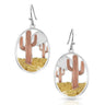 Desert Moon Cactus Earrings by Montana Silversmiths ER4345TRI 