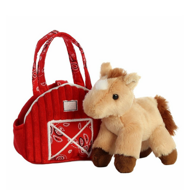 Fancy Pals 7" Red Barn Carrier With Pony 32846