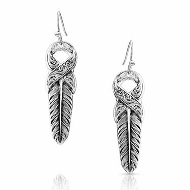Strength Within Feather Earrings By Montana Silversmiths ER4839