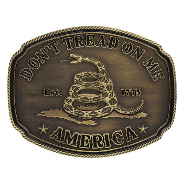 Don't Tread on Me Belt Buckle by Montana Silversmith A515C