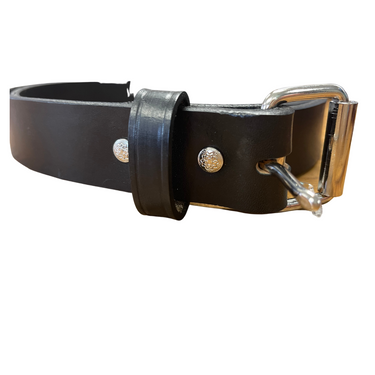 Black 1 1/2" Hand crafted Leather Belt by H. Miller & Sons 305