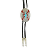 Dress to impress with this turquoise & Red Stone  bolo tie by M&F Western Products
