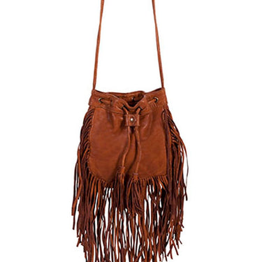 Fringe Leather Crossbody Bag by Scully Leather B184