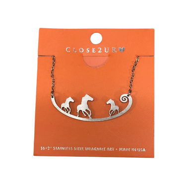 Horses Stainless Necklace ITW HRS